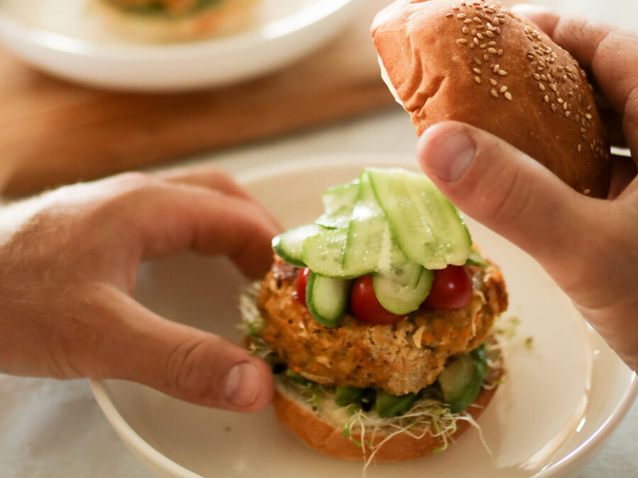 Boulette végé de burger au tofu