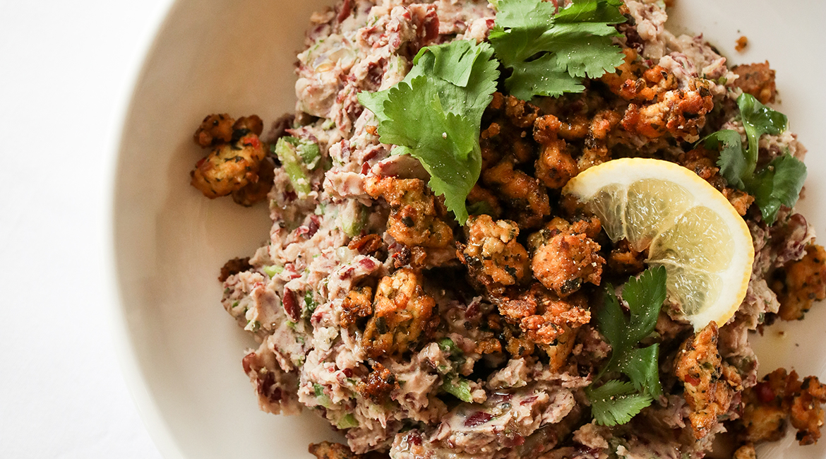 Spicy Red Bean Tofu Dip for Nachos
