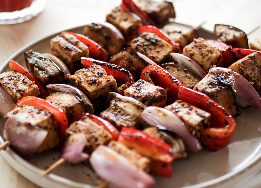 Tofu and Vegetable Skewers