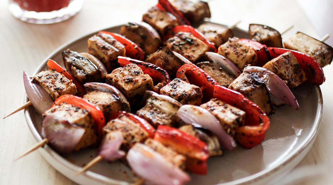 Tofu and Vegetable Skewers