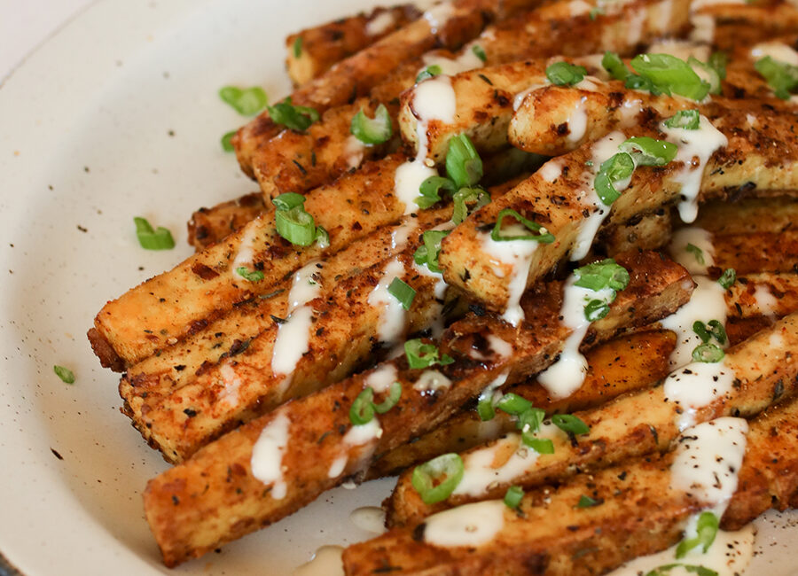 Frites de tofu aux épices cajun