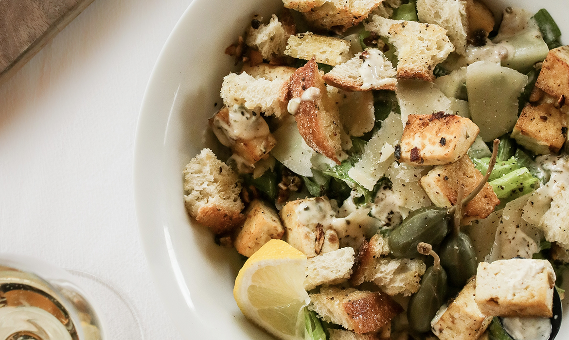 Salade César au tofu