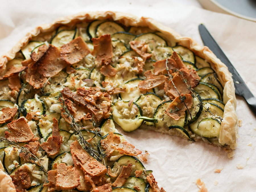 Tarte rustique courgettes & tofu