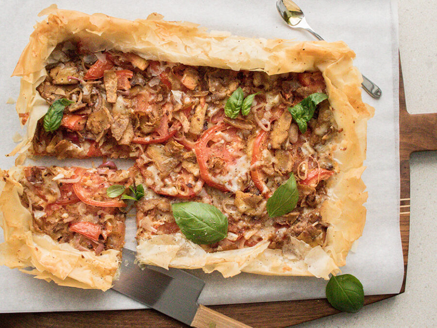 Tarte feuilletée tomates & tofu