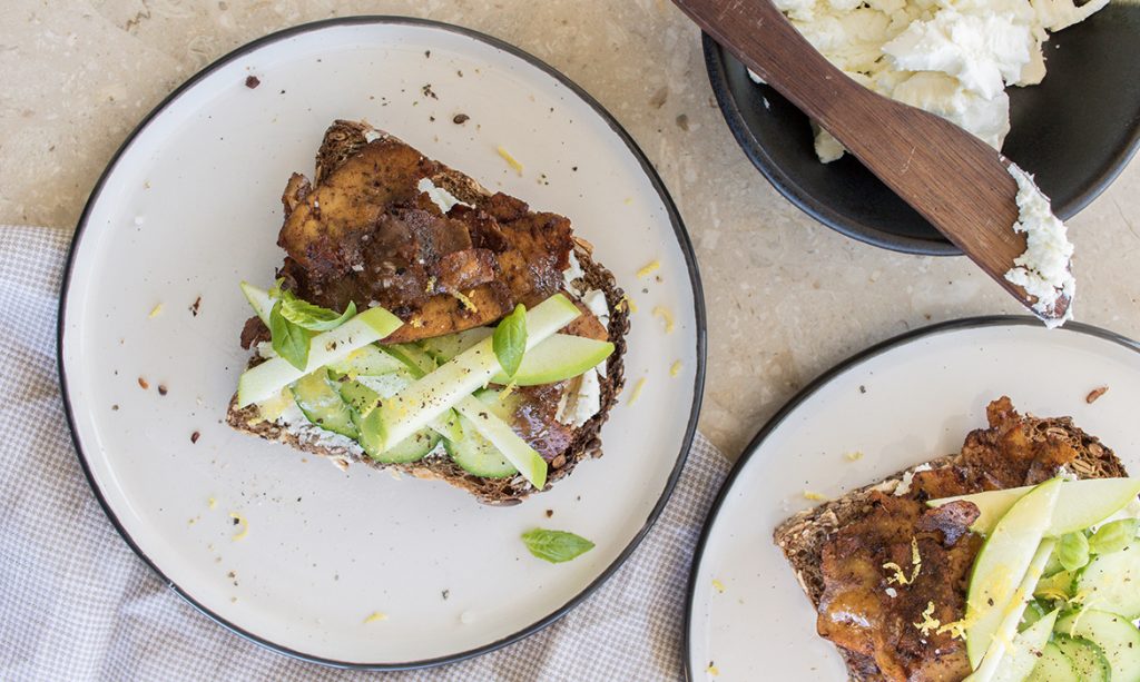 Tartine à la pomme verte