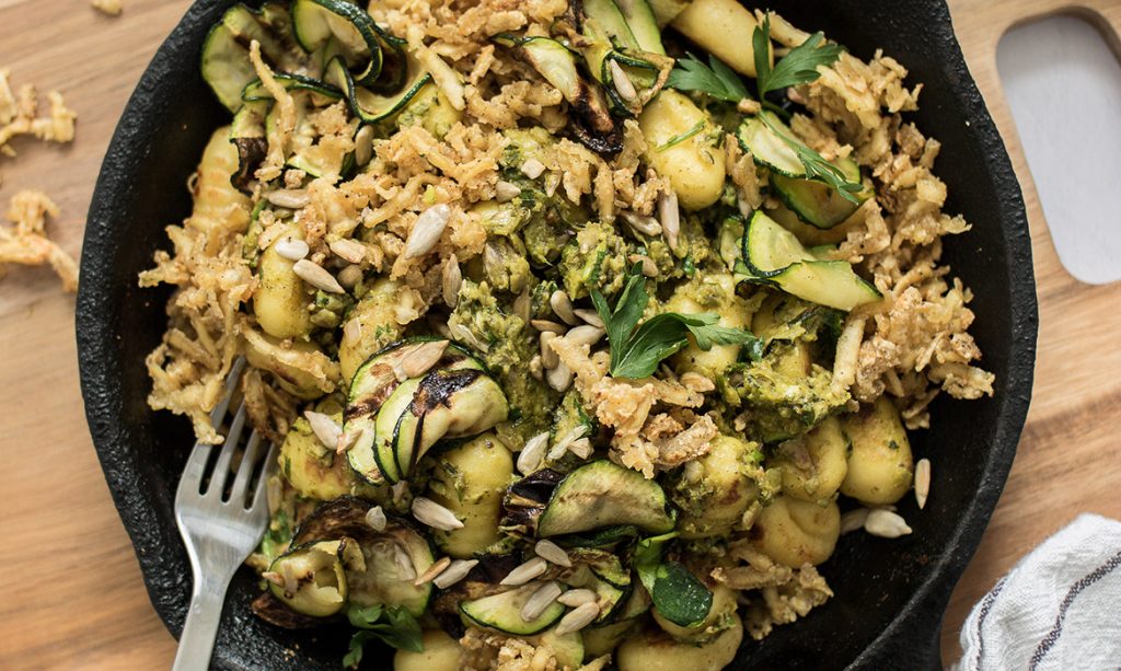 Gnocchis sauce à la courgette & tofu