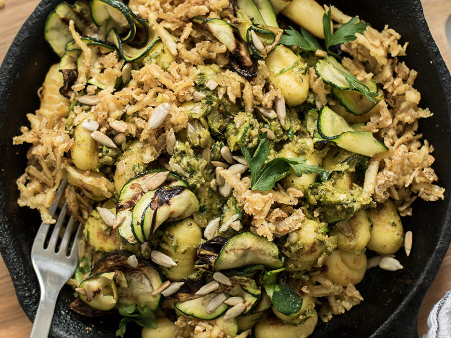 Gnocchi with Zucchini & Tofu Sauce