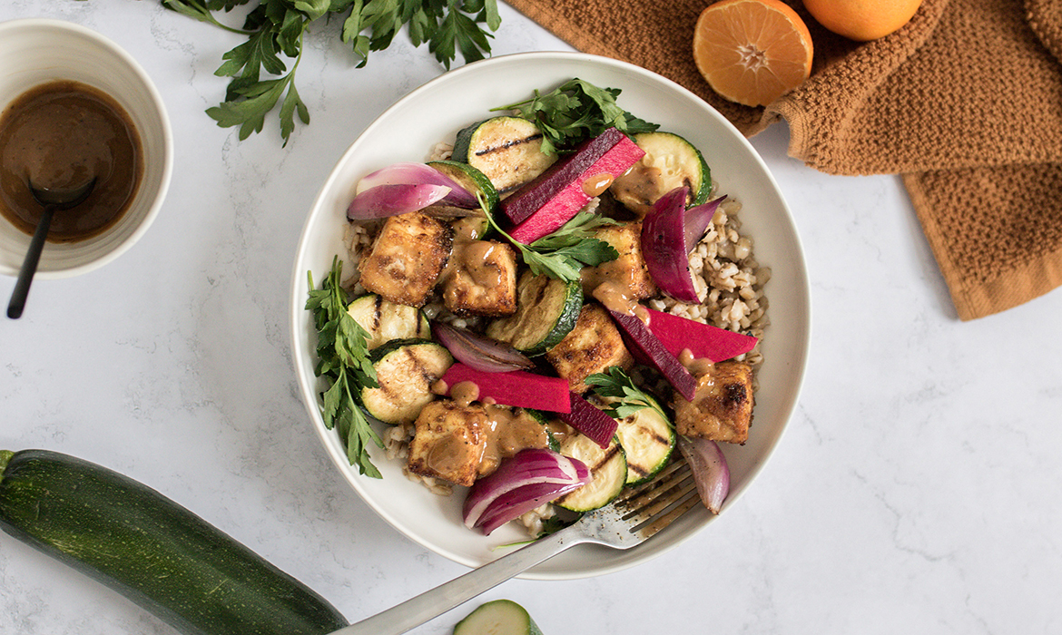 Winter Salad with Clementine Ginger Dressing