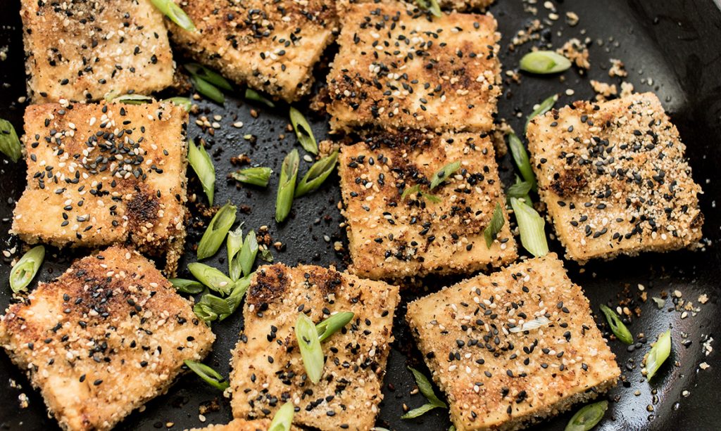 Tofu en croûte de sésame