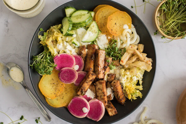 Winter Vegetable Tofu Buddha Bowl