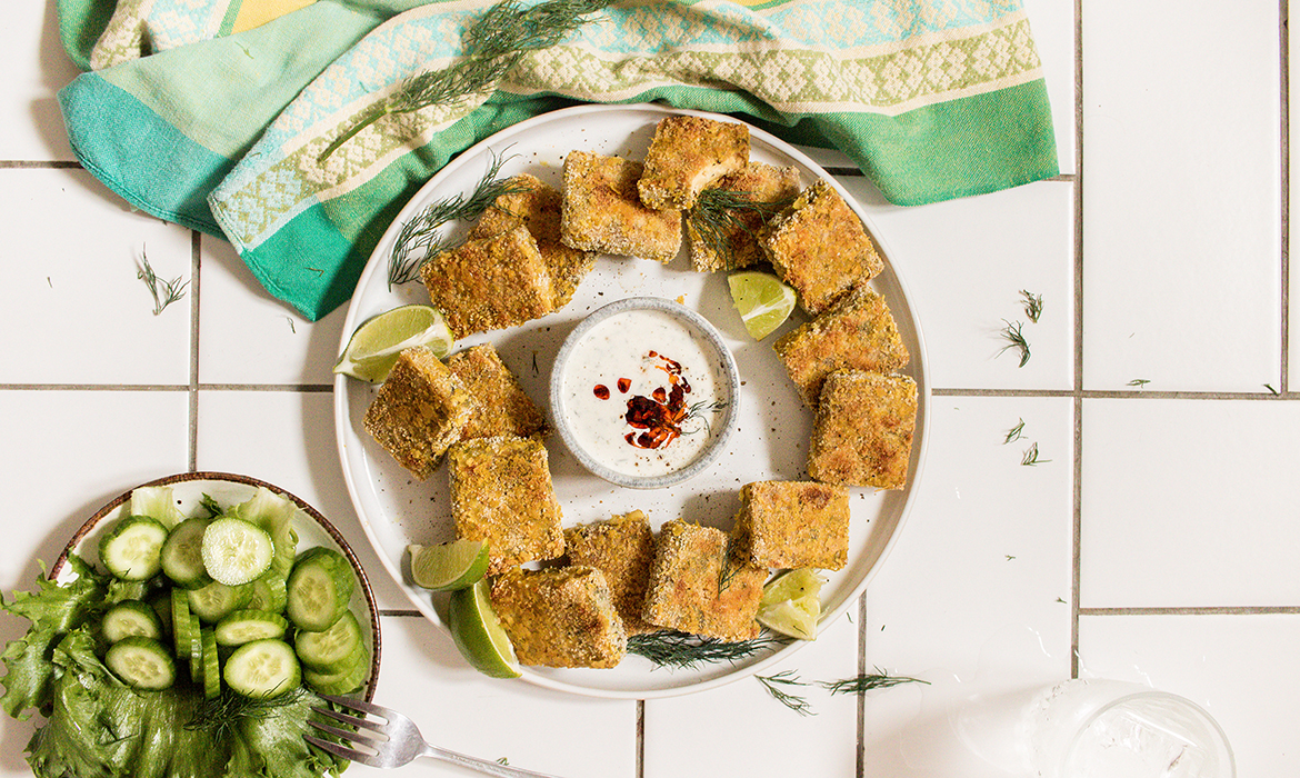 Spicy Dill Tofu Nuggets