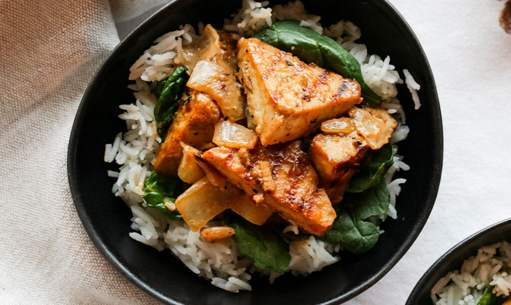 Tofu mariné à l’orange